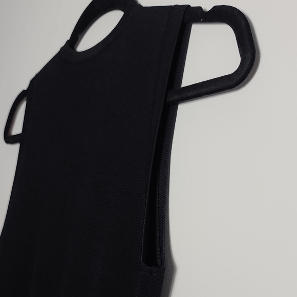 A.L.C. Black Sleeveless Crewneck Fit And Flare Dress In Black and White Size Med - Picture 13 of 16